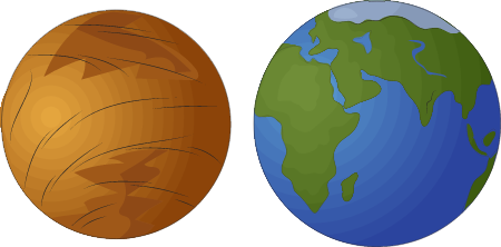 Venus vs Earth size comparison