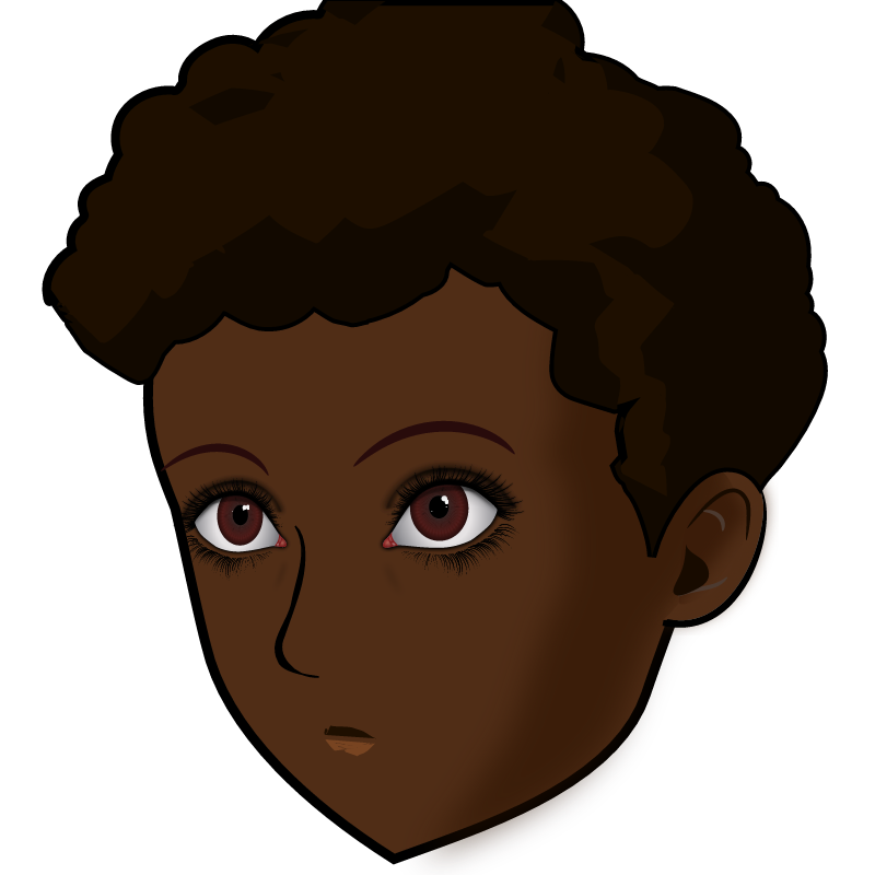 Anime-Style Female Face