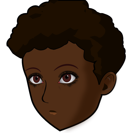 Anime-Style Female Face