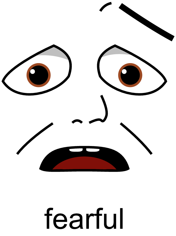 Basic emotions faces - fearful