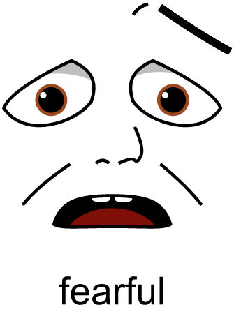 Basic emotions faces - fearful
