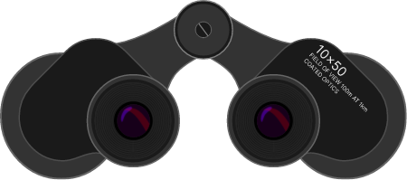 Binoculars Front View