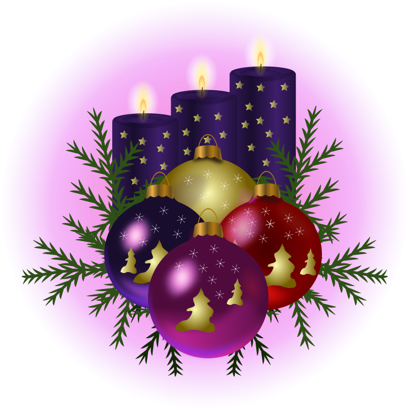 Blue Holiday Candles