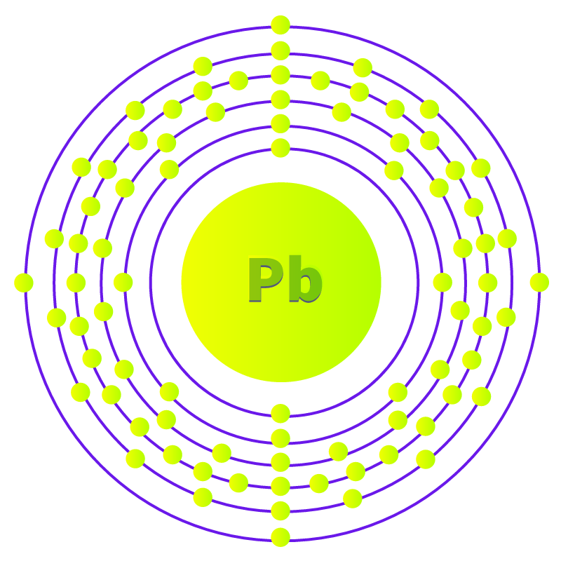 Bohr atomic model of lead