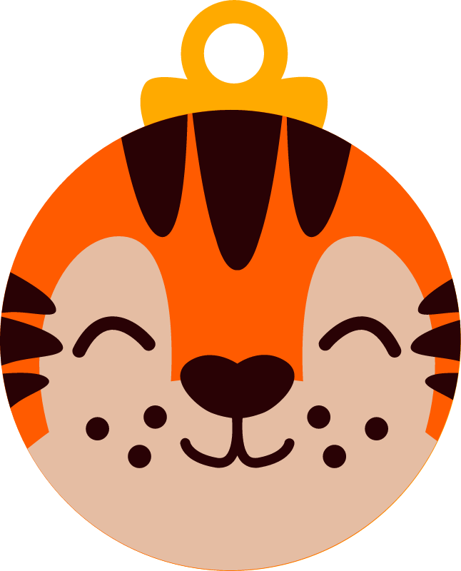 Christmas Balls Ornament - Tiger