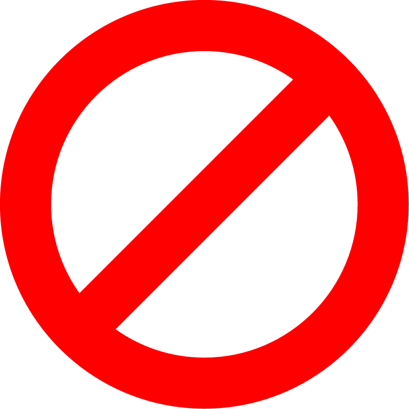 Circle Slash NO Symbol