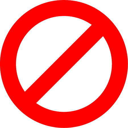Circle Slash NO Symbol