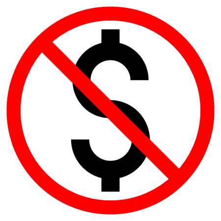 Dollar Sign Crossed Out