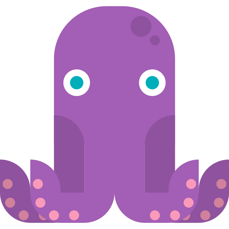 Funny Octopus Character