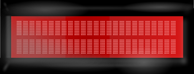 LCD Display Red 25x2