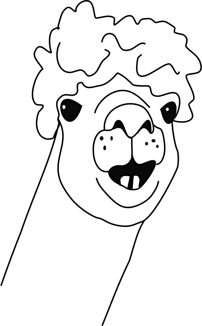 Llama Line Art