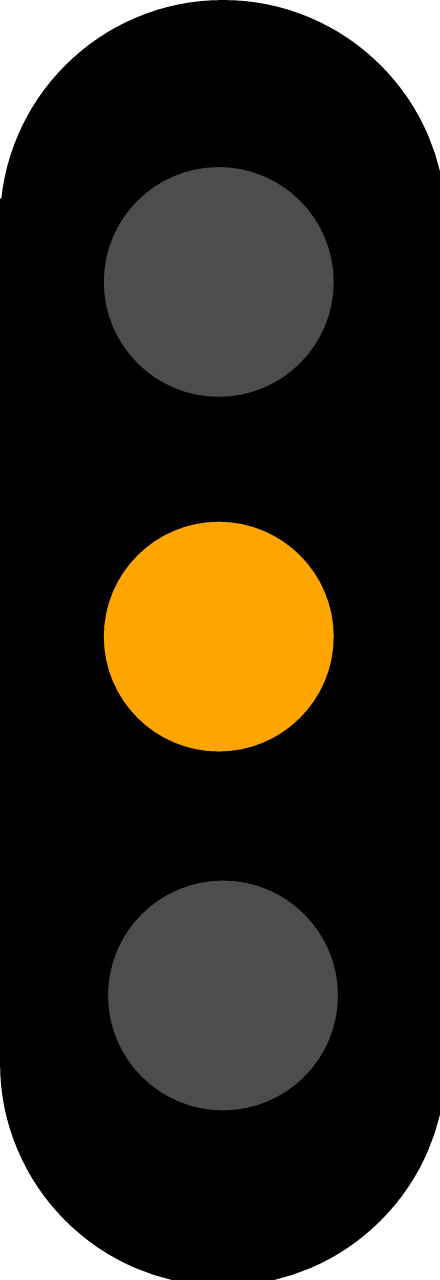 Orange Traffic Light