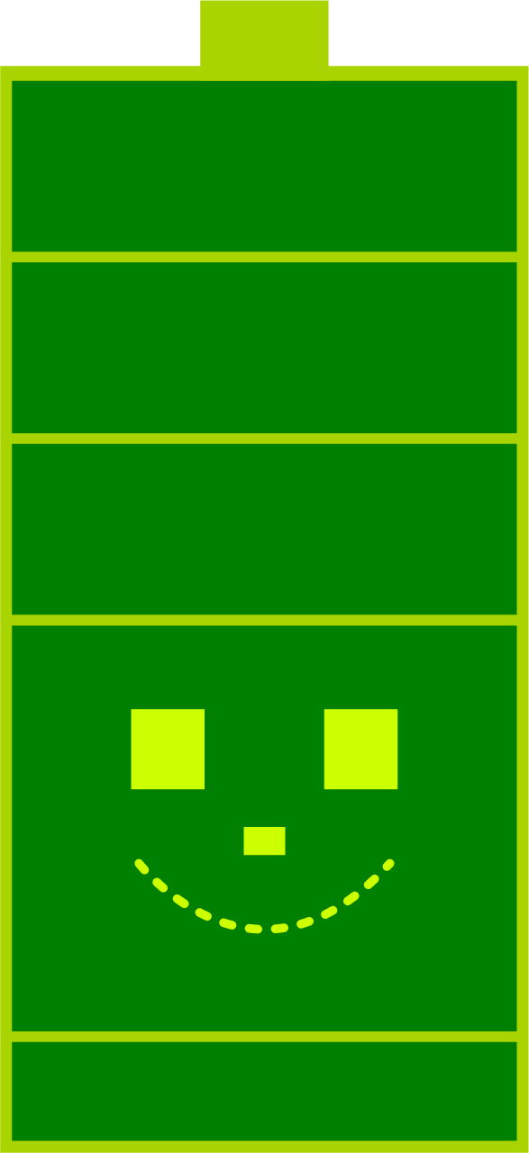 Smiling battery flat