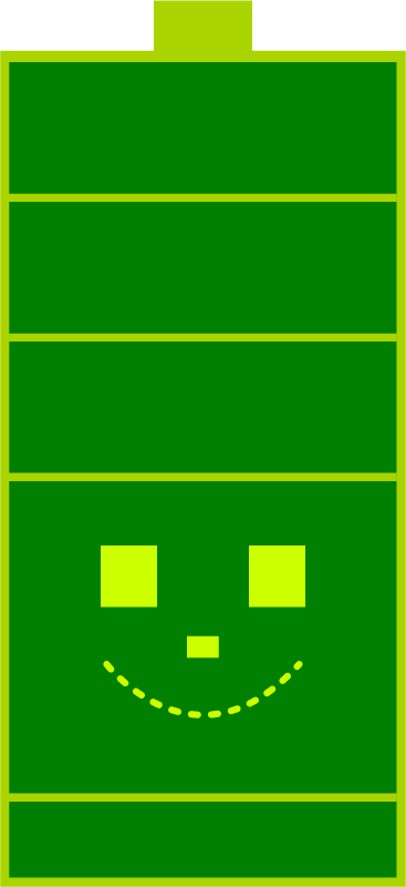 Smiling battery flat