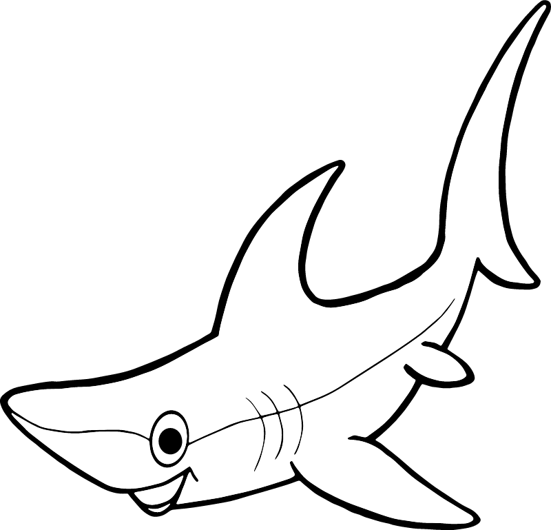 Smiling Cartoon Shark