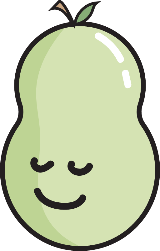 Smiling Pear Cartoon