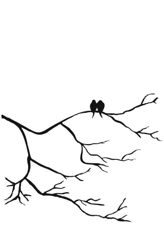 Spring Birds on Branch