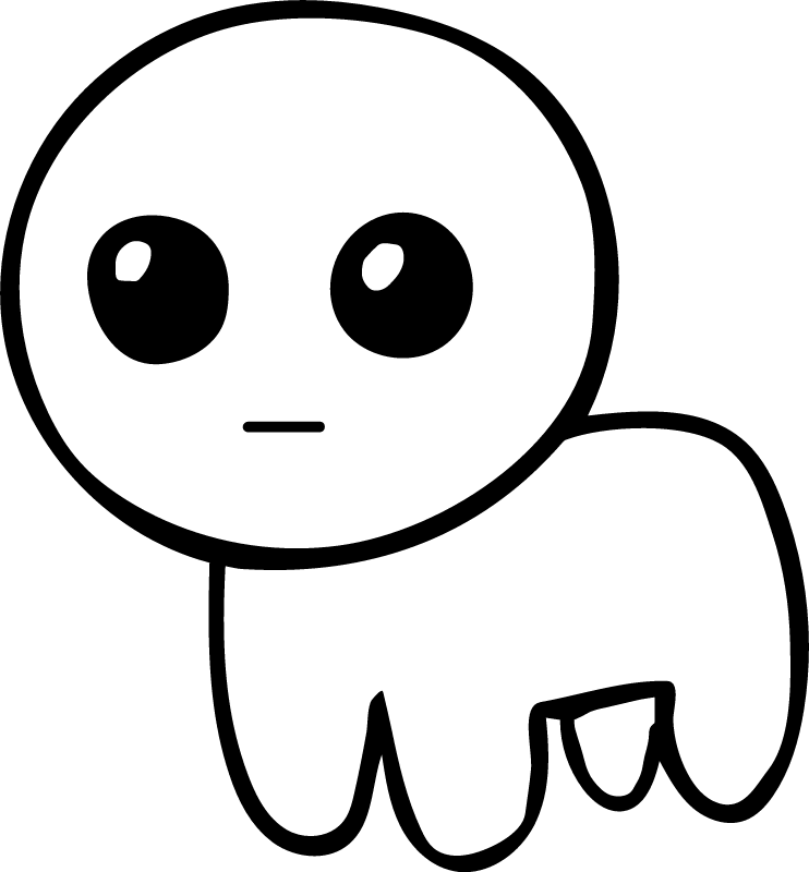 Strange four-legged humanoid stick figure creature