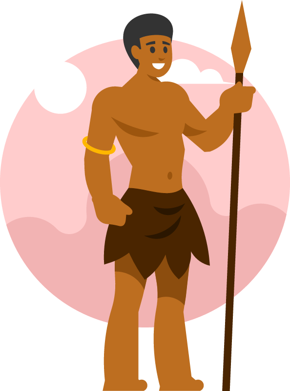 Aboriginal Man with Spear