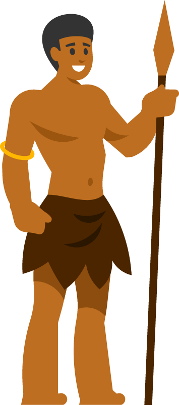 Aboriginal Man with Spear