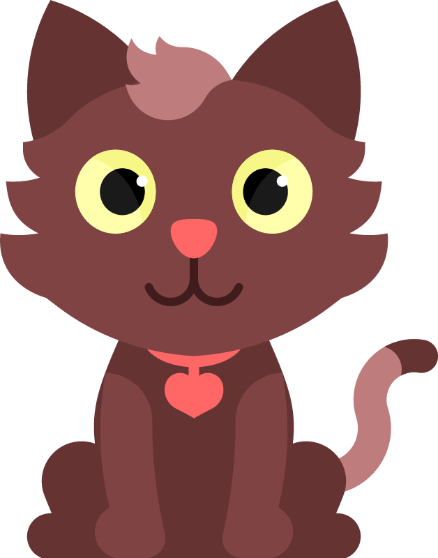Adorable Cartoon Kitten