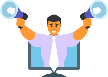 Advocate Amplifying His Voice with Megaphones