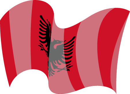 Albanian National Flag Waving