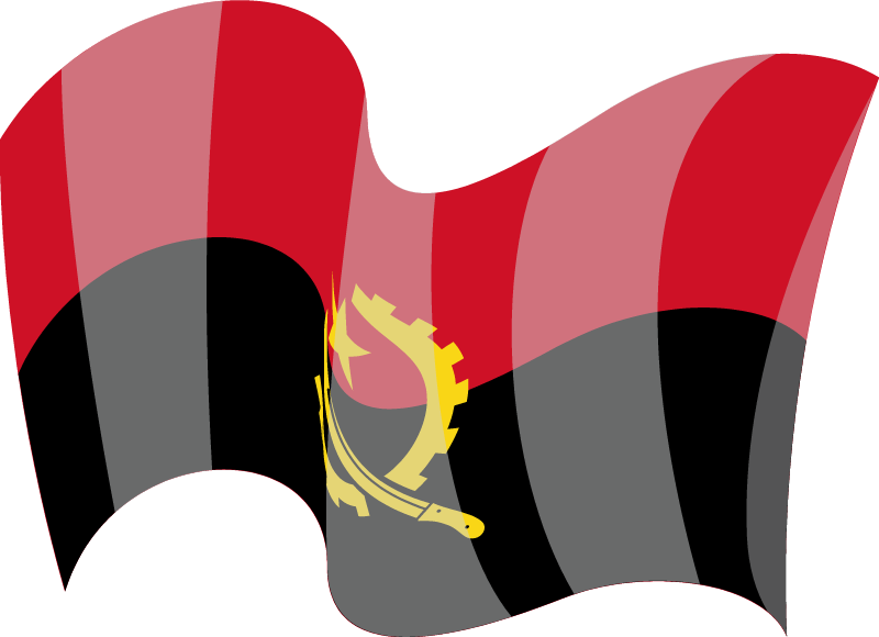 Angola State Flag in Motion