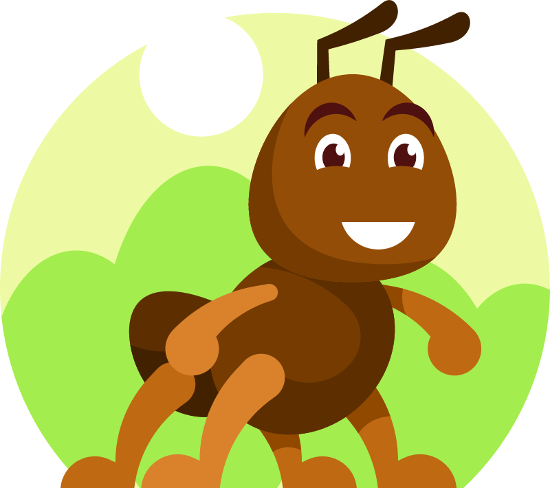 Cartoon Brown Ant Character