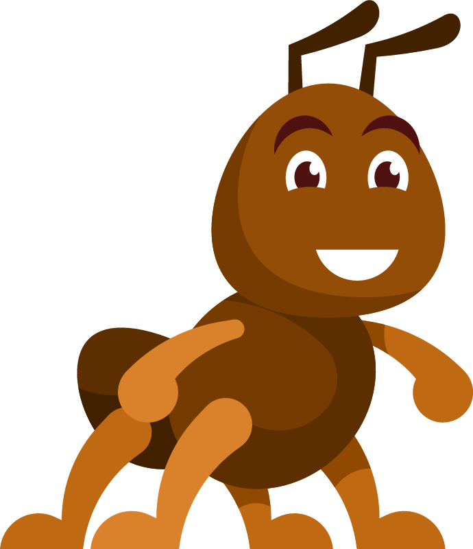 Cartoon Brown Ant Character