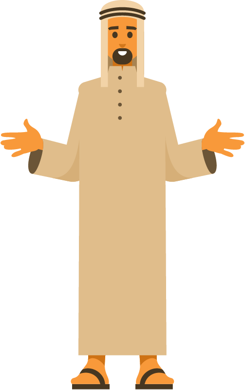 Arab Man in Traditional Garb