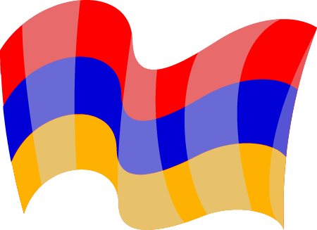 Armenian National Flag Waving