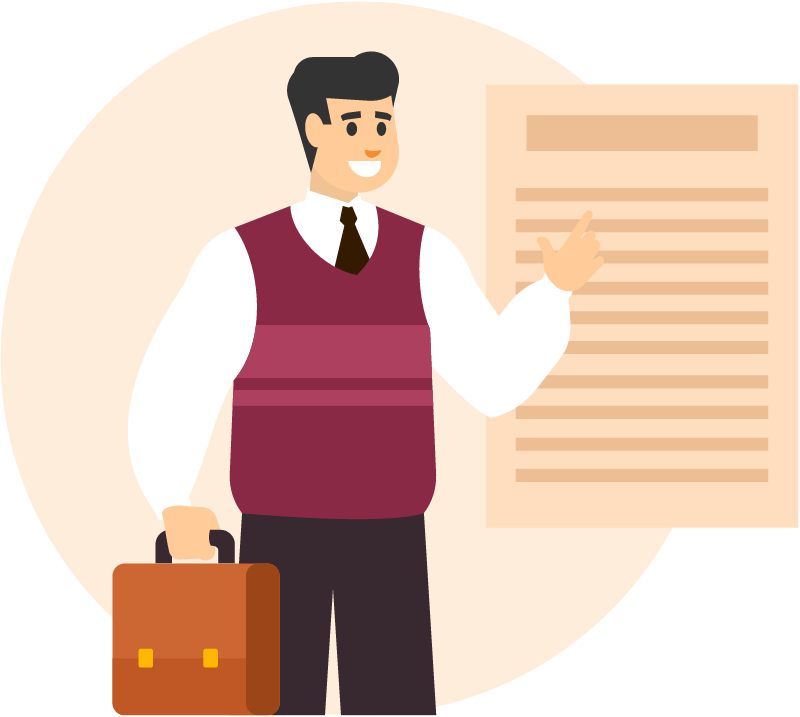 Auditor Carrying Financial Reports Briefcase