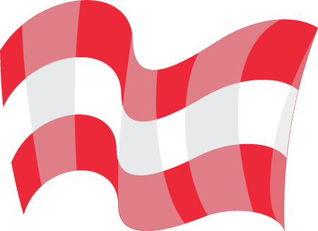 Austrian State Flag Wavy Effect