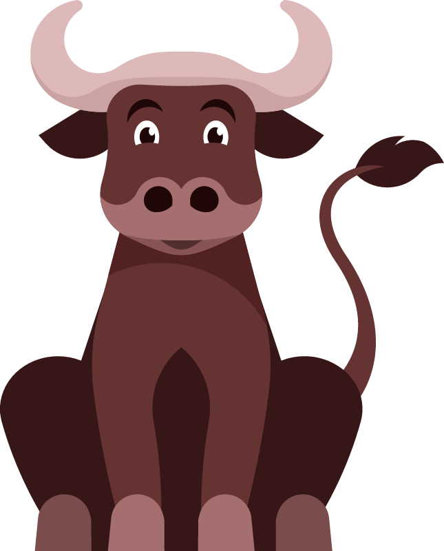Baby Bull Cartoon Style