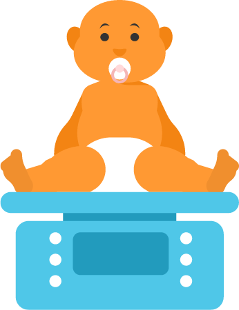 Baby on Weighing Scale