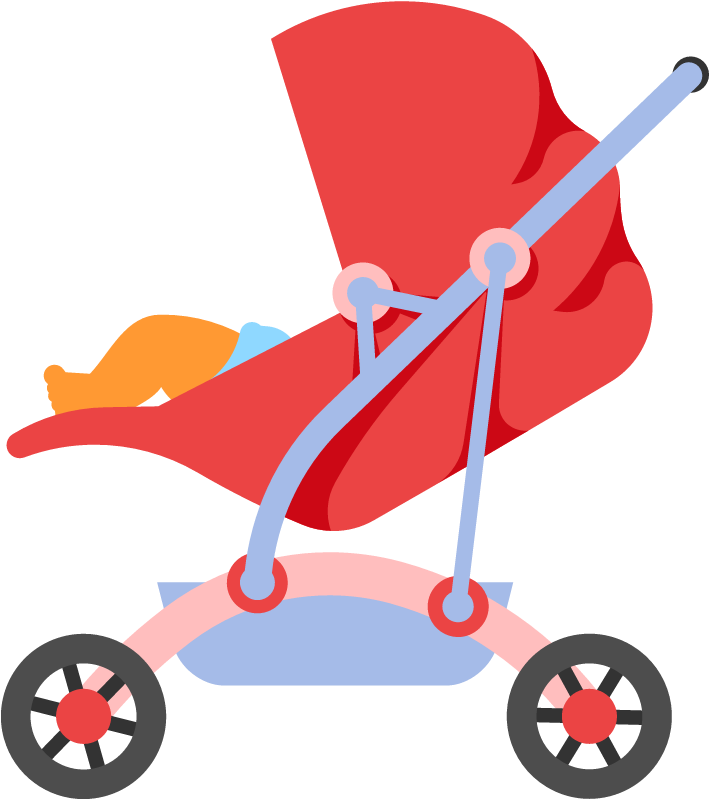 Baby Stroller with a Child