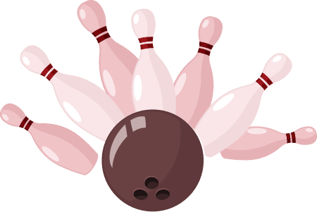 Ball Hitting Bowling Pins