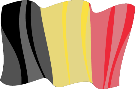 Belgian National Flag Waving Gracefully