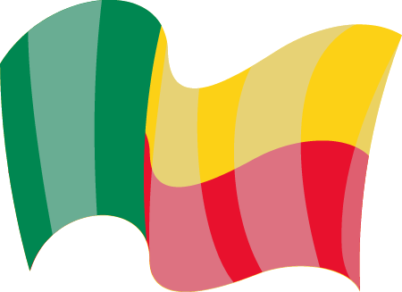 Benin National Flag Waving
