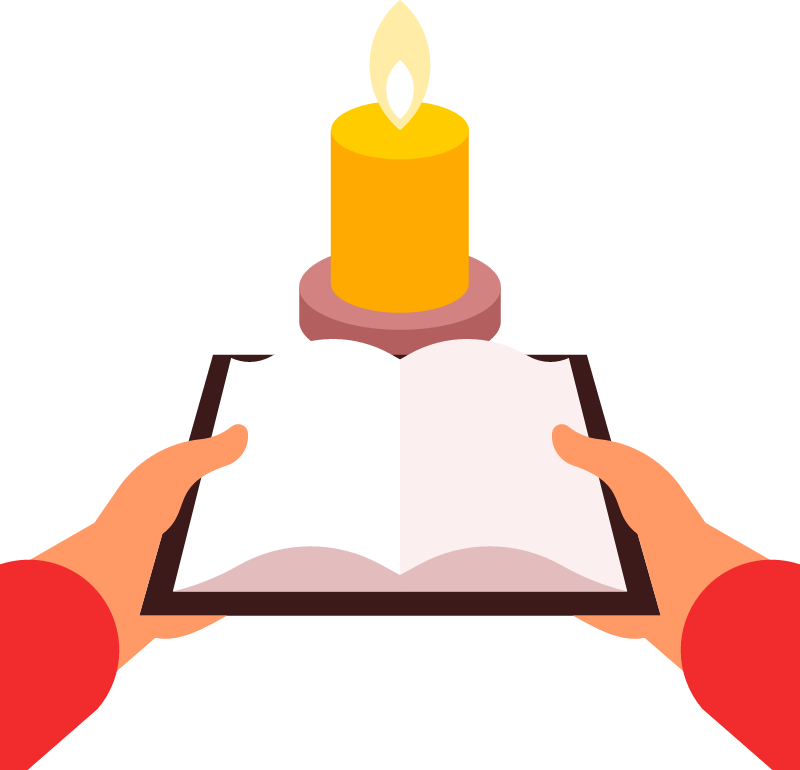 Book Lit by Candlelight
