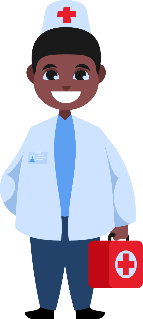 Boy Dressed as a Doctor Playing Pretend