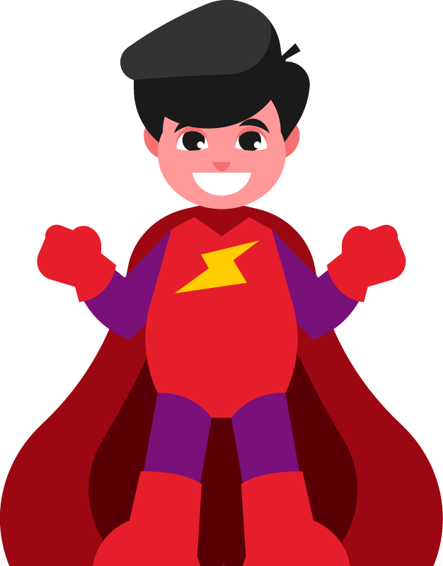 Boy Dressed as a Superhero