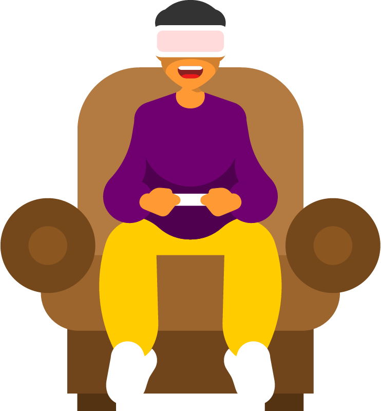 Boy Playing VR Video Games