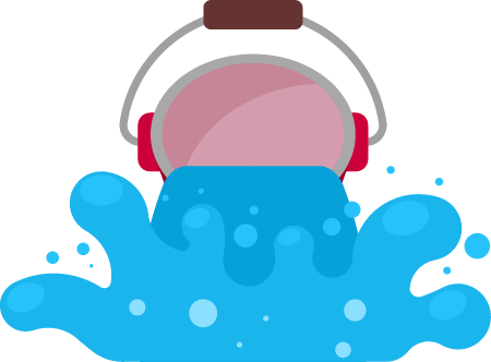 Bucket Overflowing with Water Spill