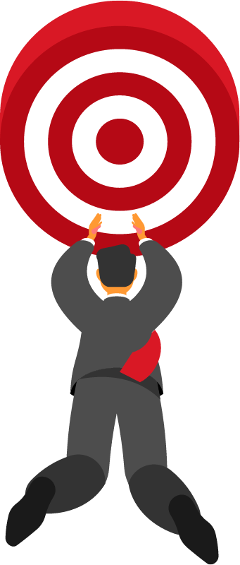Businessman Achieving Goals Symbolically