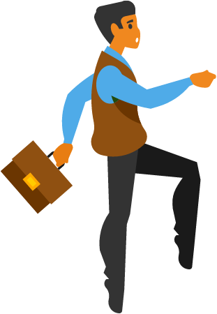Jumping Businessman