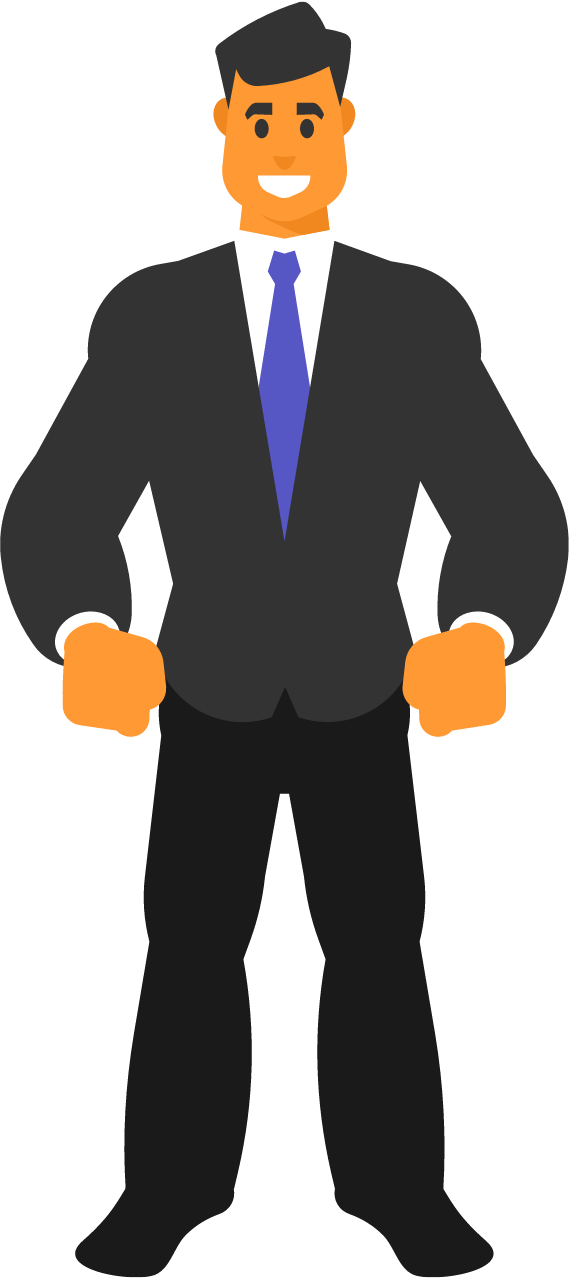 Businessman in Spotlight with Confidence