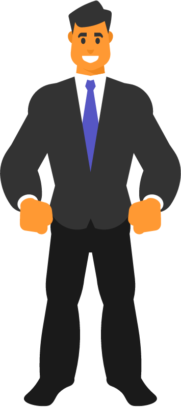 Businessman in Spotlight with Confidence
