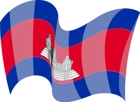 Cambodia State Flag in Motion
